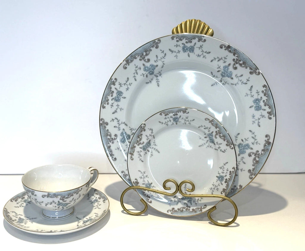 4-Piece Tea Set | Teacup, Saucer, Bread Plate and Dinner Plate